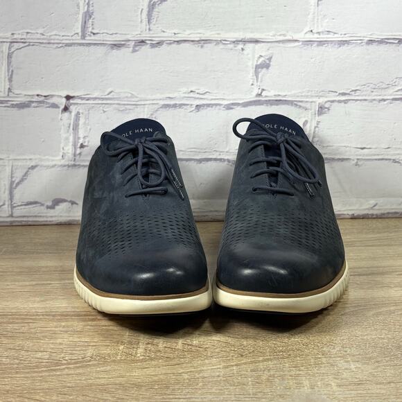 Cole Haan 2.Zerogrand Laser Wingtip Oxford Shoes Men\'s Size 15 Navy Blue main image 6